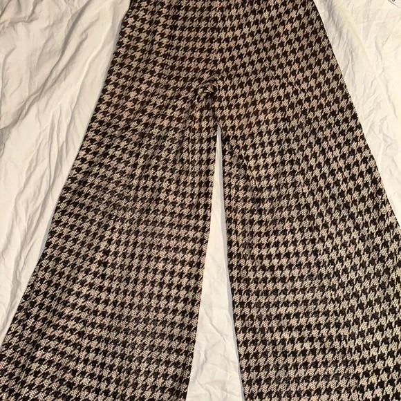 Anthropologie Byron Lars Houndstooth Wide-Leg Pants